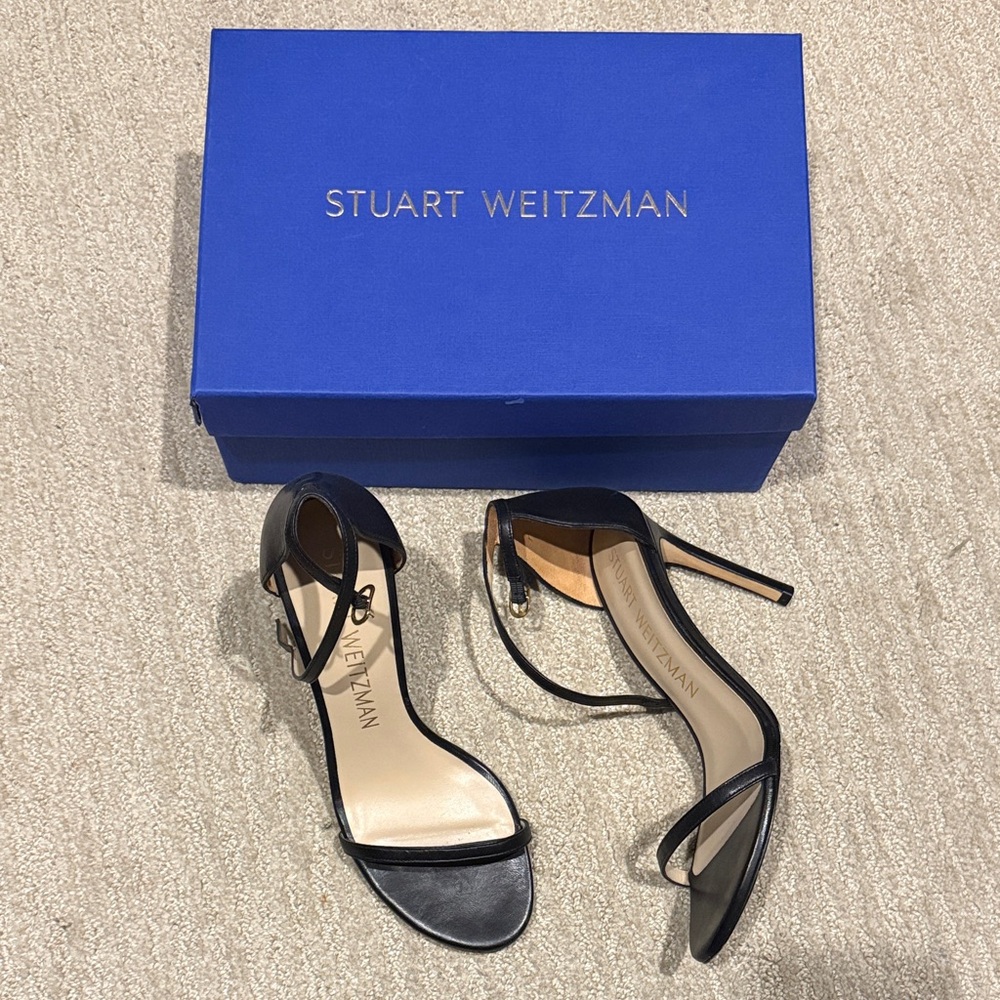 Stuart Weitzman Black Strappy Heels